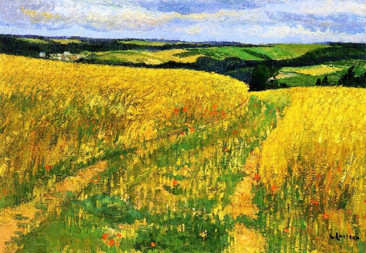 Fields Of Wheat And Poppies by Gustave Loiseau