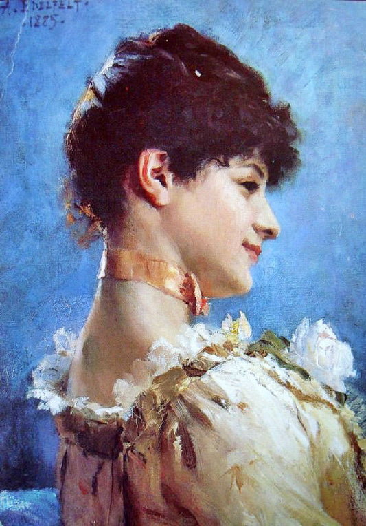 Brunette by Albert Edelfelt