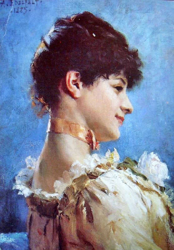 Brunette by Albert Edelfelt