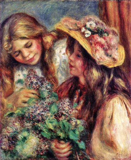Girls With Lilacs by Pierre Auguste Renoir