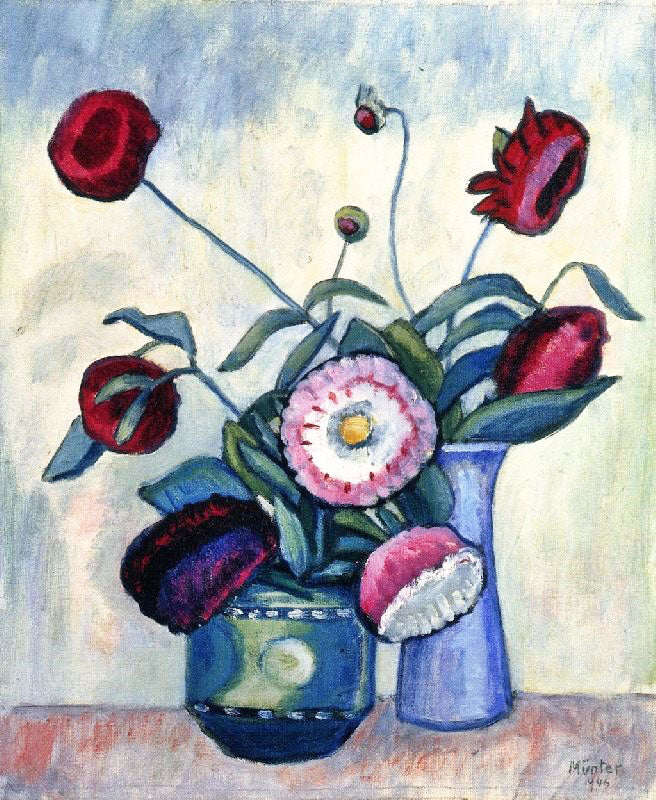 Red Dahlias by Gabriele Münter