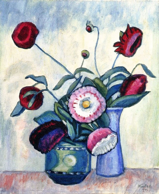 Red Dahlias by Gabriele Münter