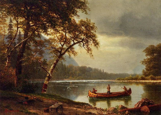Salmon Fishing On The Cascapediac River by Albert Bierstadt