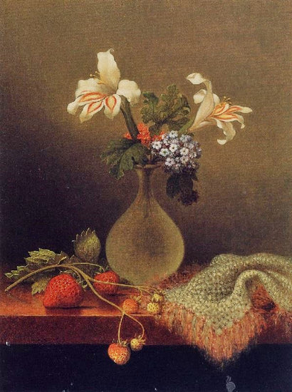 A Vase Of Corn Lilies And Heliotrope by Martin Johnson Heade