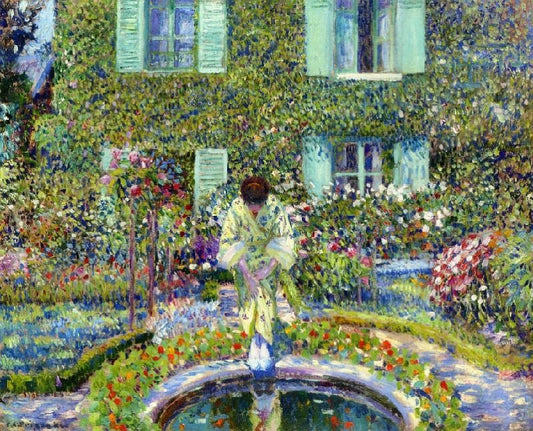 The Garden Pool by Frederick Carl Frieseke