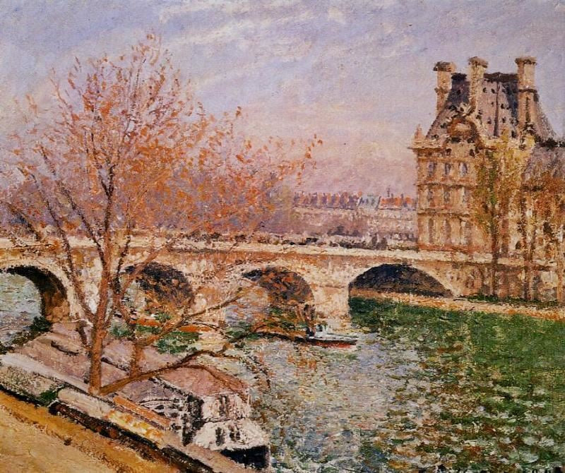 The Pont Royal And The Pavillion De Flore by Camille Pissarro