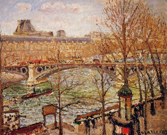 The Pont Du Carrousel, Afternoon by Camille Pissarro
