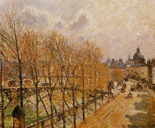 Quai Malaquais, Morning, Sun by Camille Pissarro