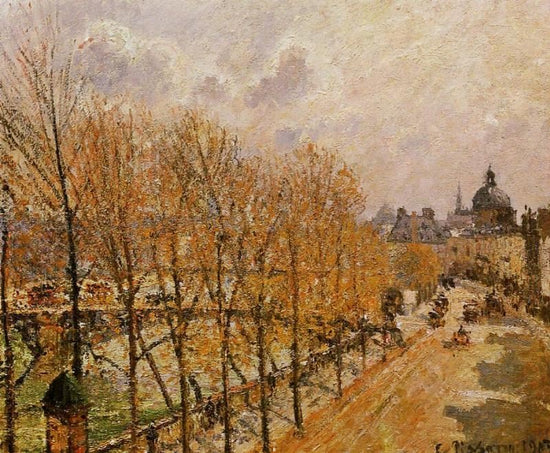 Quai Malaquais, Morning, Sun by Camille Pissarro