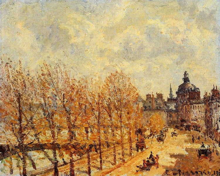 Quai Malaquais, Morning, Sunny Weather by Camille Pissarro