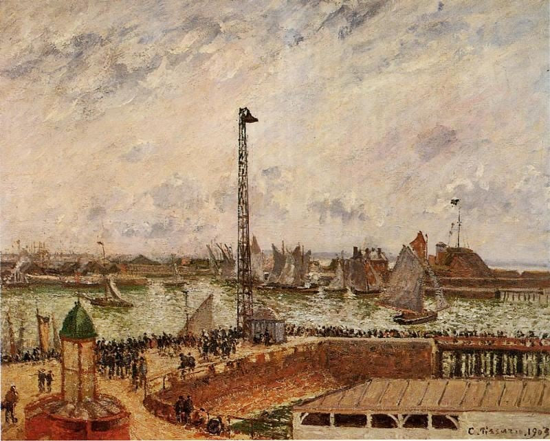 THE PILOT’S JETTY, LE HAVRE, MORNING, GREY WEATHER, MISTY