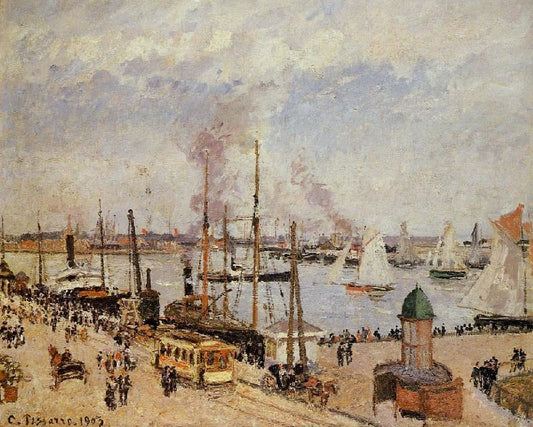 The Port Of Le Havre, High Tide by Camille Pissarro