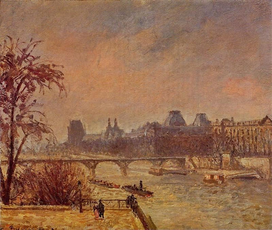 The Seine And The Louvre, Paris by Camille Pissarro