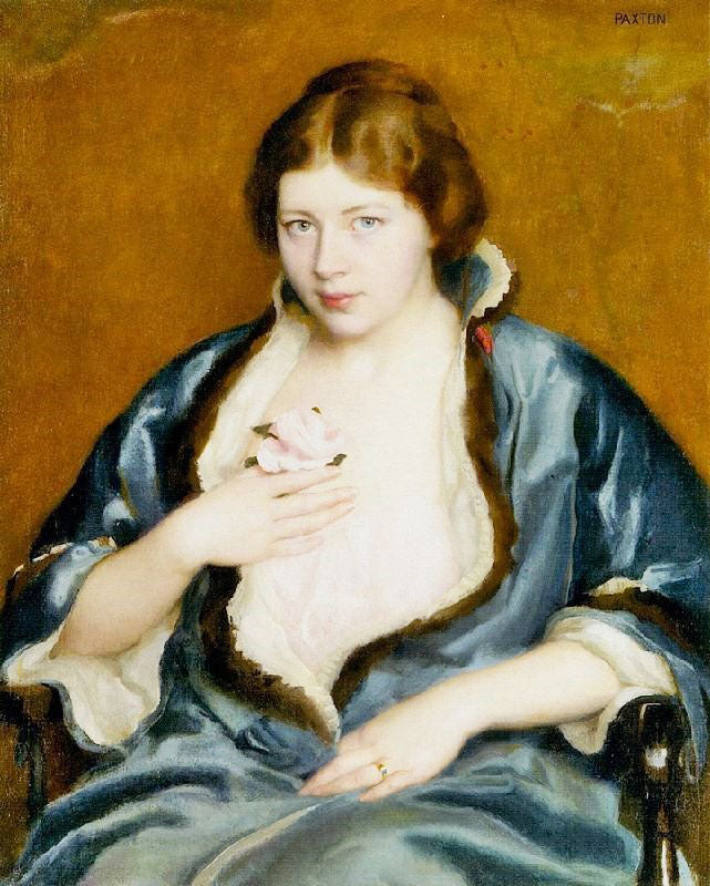 WOMAN IN A BLUE WRAP