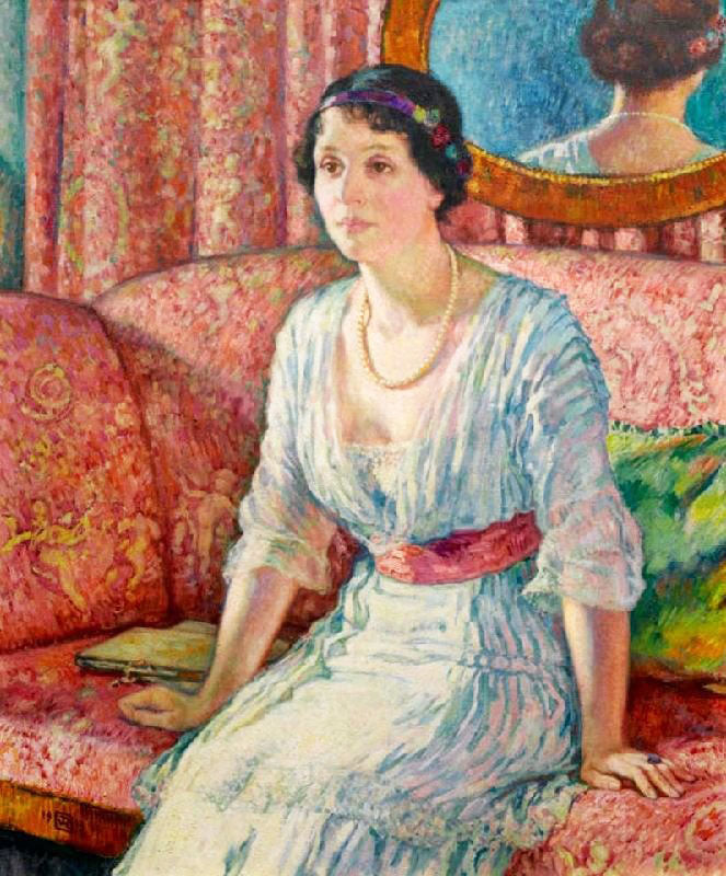Portrait Of Margarethe Kühlmann-Stumm by Theo van Rysselberghe