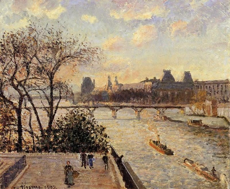 THE LOUVRE AND THE SEINE FROM THE PONT-NEUF