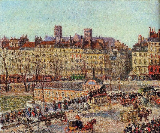 The Baths Of Samaritaine, Afternoon by Camille Pissarro