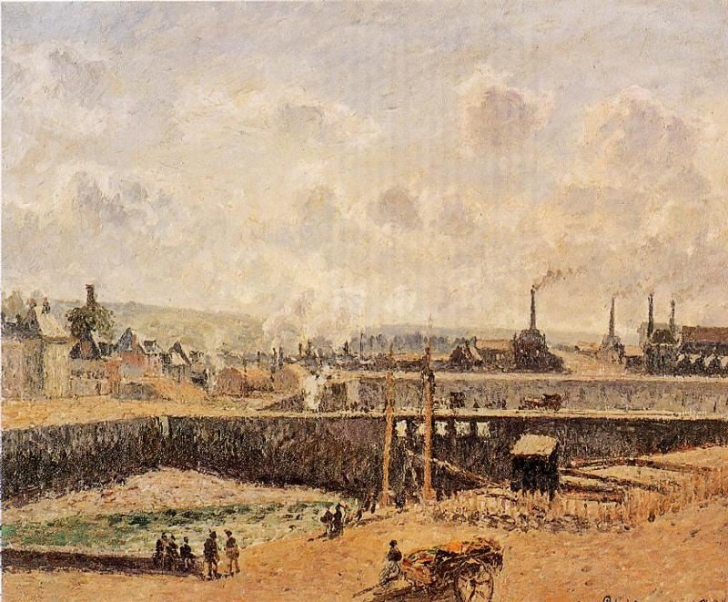 DIEPPE, DUNQUESNE BASIN, LOW TIDE, SUN, MORNING