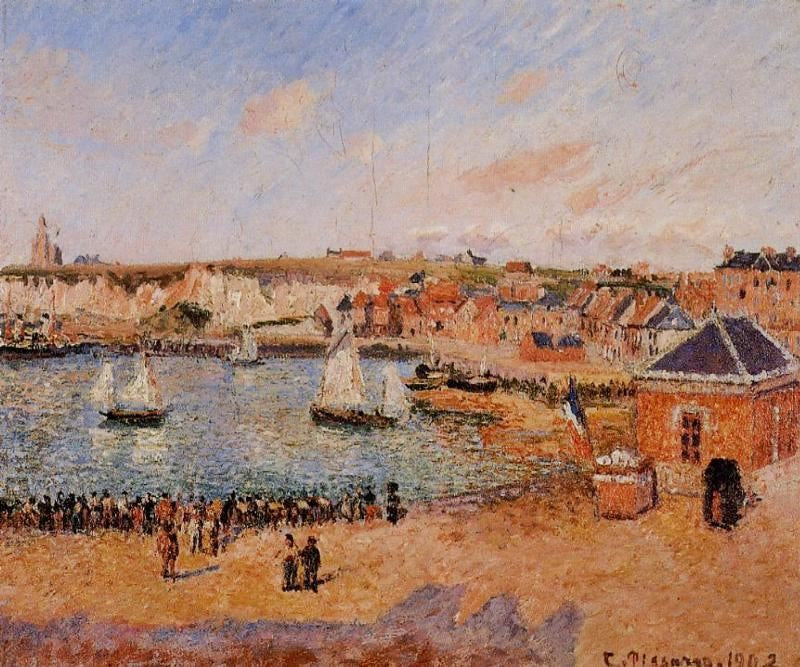 THE INNER HARBOR, DIEPPE: AFTERNOON, SUN, LOW TIDE