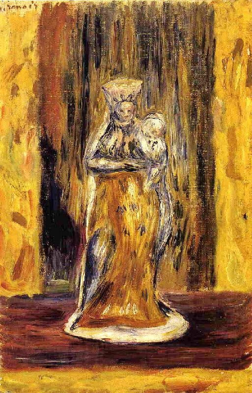 Earthenware Virgin And Child by Pierre Auguste Renoir