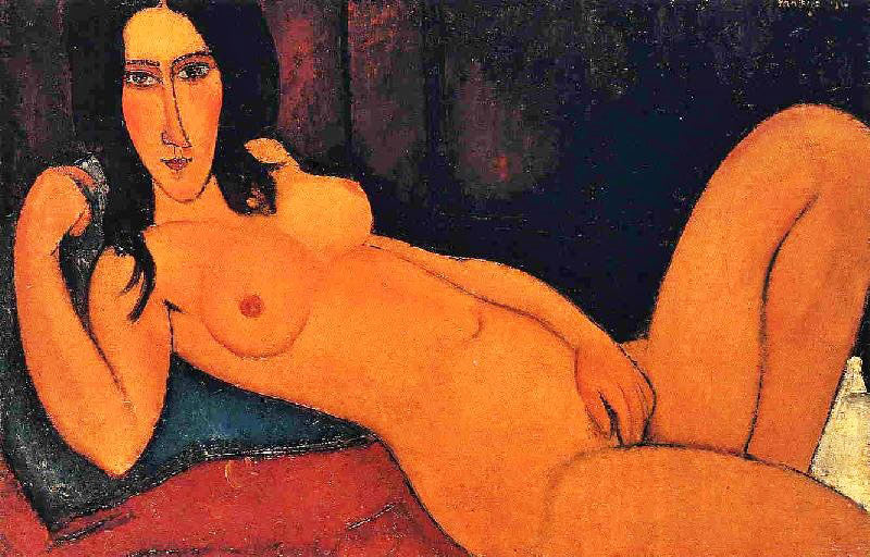 Reclining Nude With Loose Hair by Amedeo Modigliani