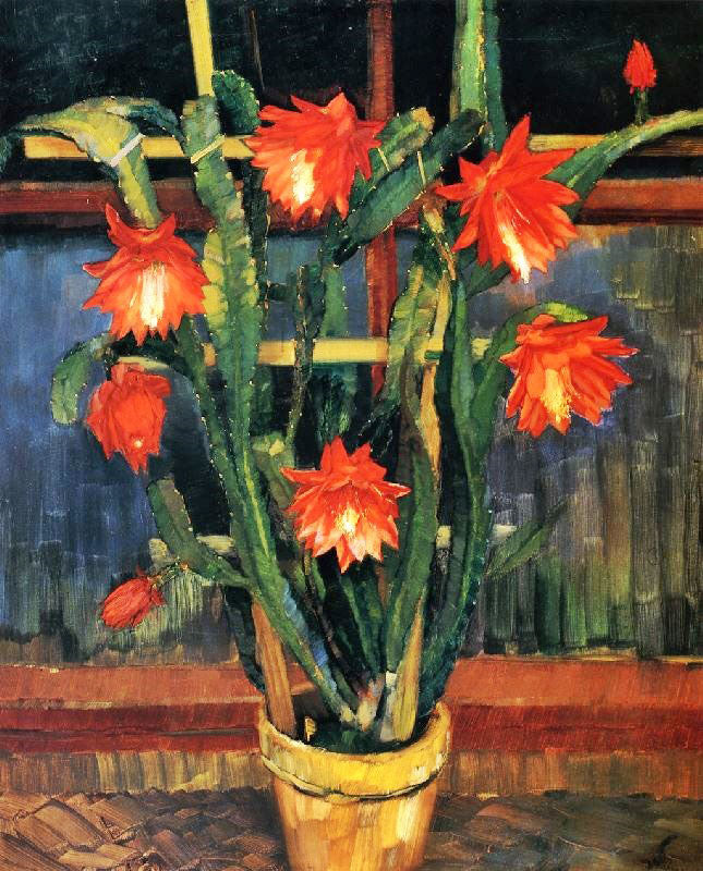 Still Life With Cactus by Wilhelm Trübner