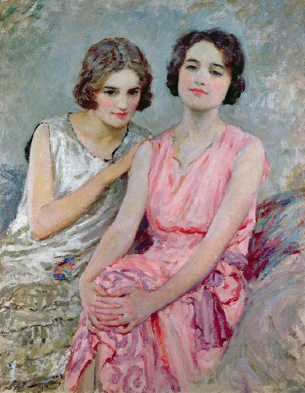 Two Young Women Seated by William Henry Margetson