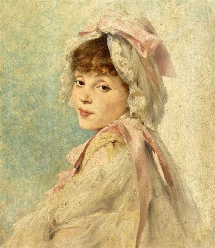 Portrait Of Gabrielle Réjane As A Young Actress by William Henry Margetson