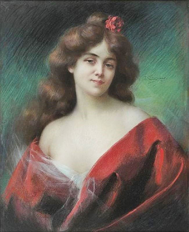 WOMAN IN RED DRESS