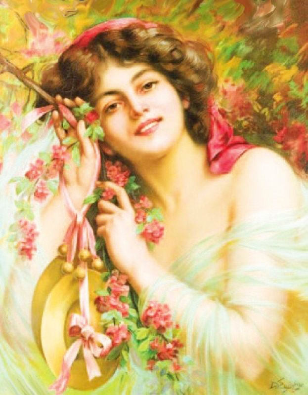 YOUNG WOMAN WITH CYMBALS