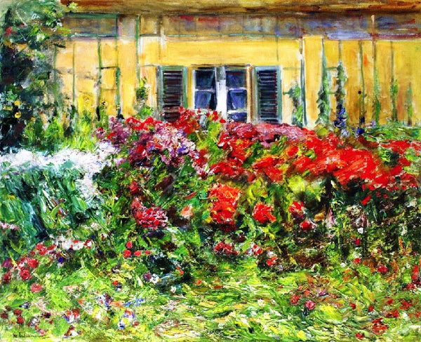 Flowers In Front Of The Gardener’S House To The South by Max Liebermann
