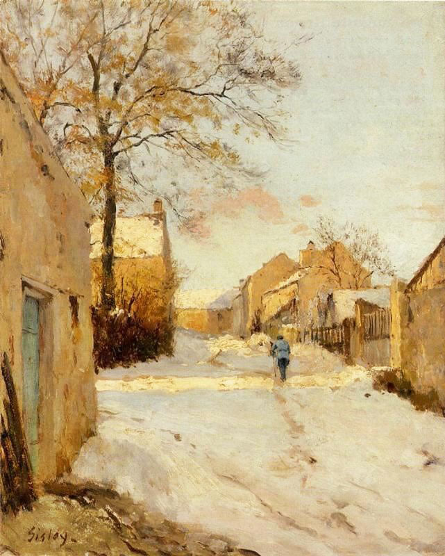 A VILLAGE STREET IN WINTER,