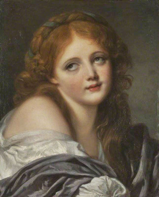 The Head Of A Girl by Jean-Baptiste Greuze