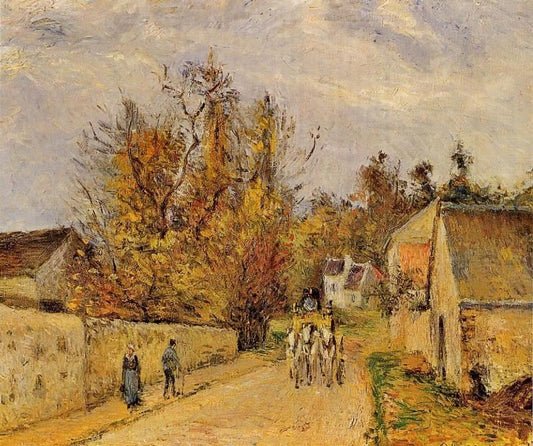 The Stage On The Road From Ennery To L’Hermigate, Pontoise by Camille Pissarro