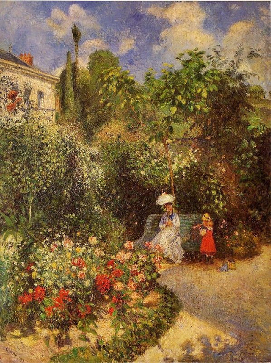 The Garden At Pontoise by Camille Pissarro