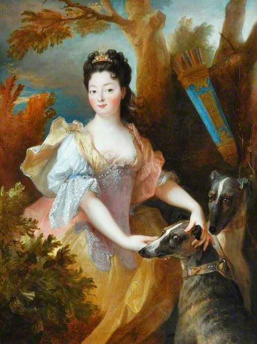 Portrait Of A Lady As Diana by Nicolas de Largillière