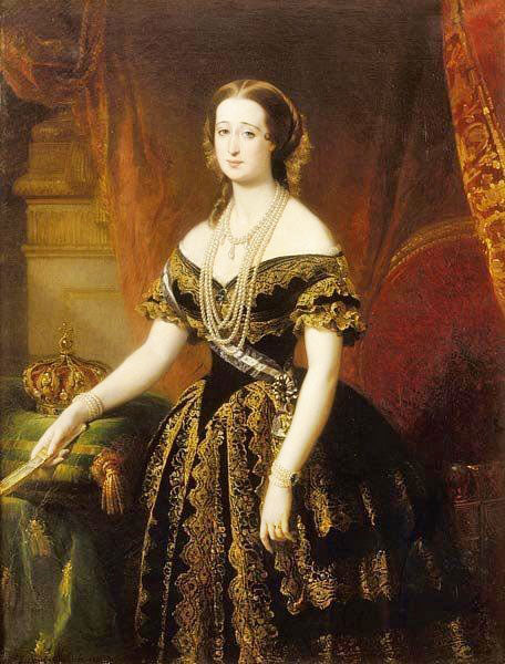 Portrait Of Eugénie De Montijo by Edouard Louis Dubufe