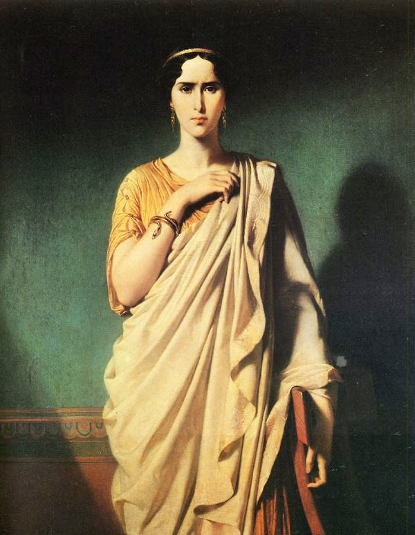 Portrait Of The French Actress Rachel by Edouard Louis Dubufe