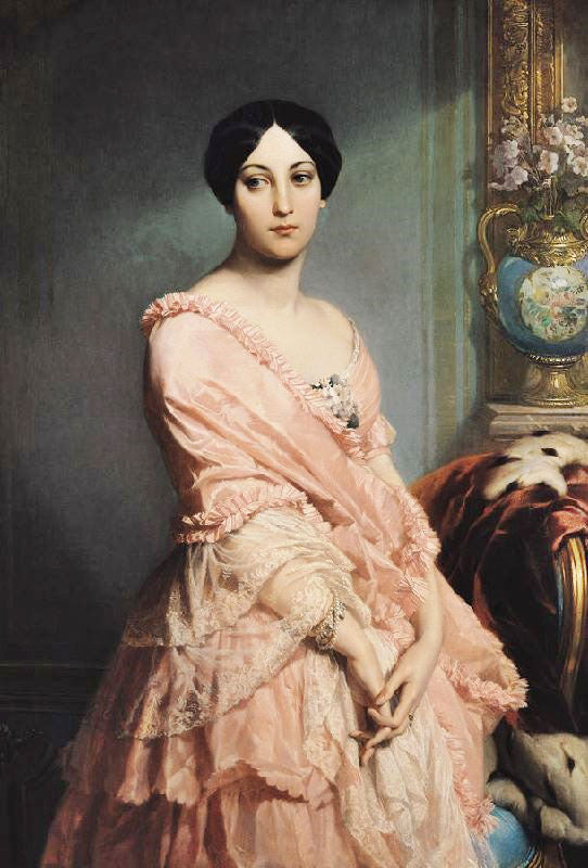 Portrait Of Madame F by Edouard Louis Dubufe