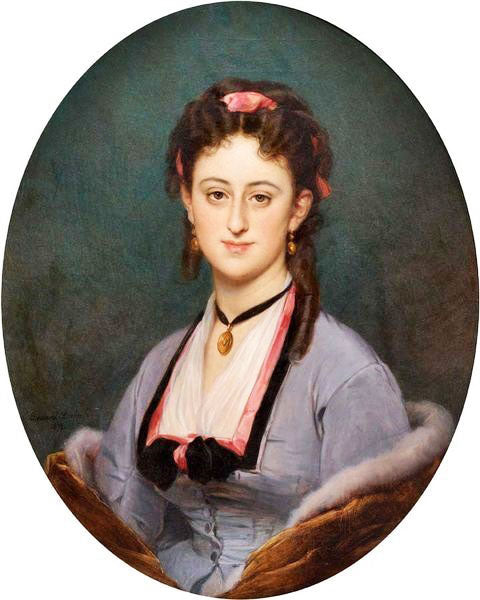 Portrait Of Madame Asselin by Edouard Louis Dubufe