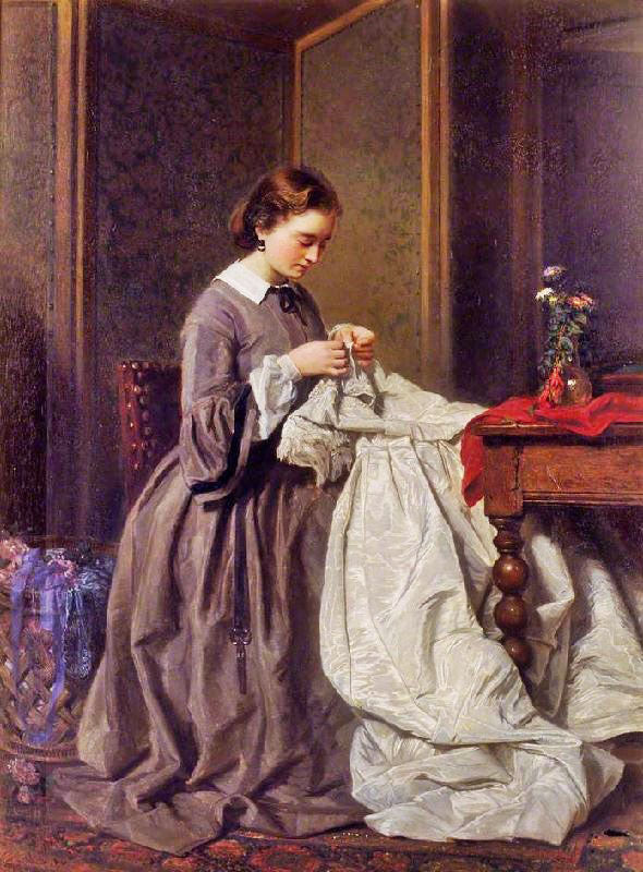 The Seamstress by Charles Baugniet