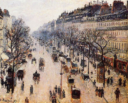 Boulevard Montmartre: Winter Morning by Camille Pissarro
