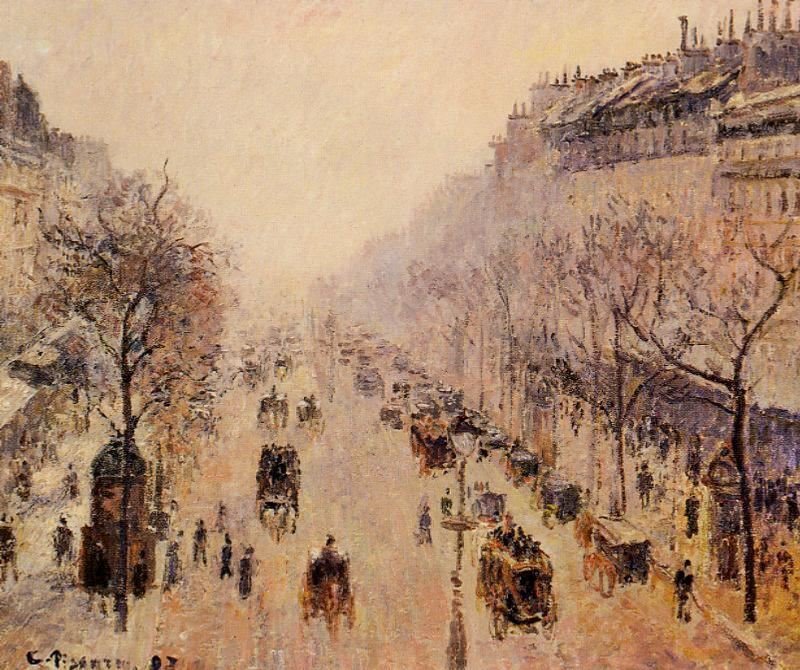BOULEVARD MONTMARTRE: MORNING, SUNLIGHT AND MIST