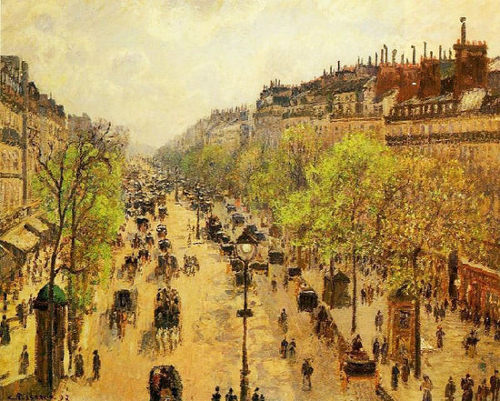 Boulevard Montmartre: Spring by Camille Pissarro