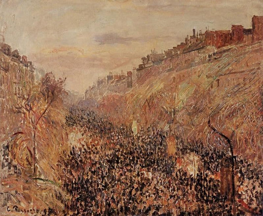 Mardi-Gras, Sunset, Boulevard Montmartre by Camille Pissarro