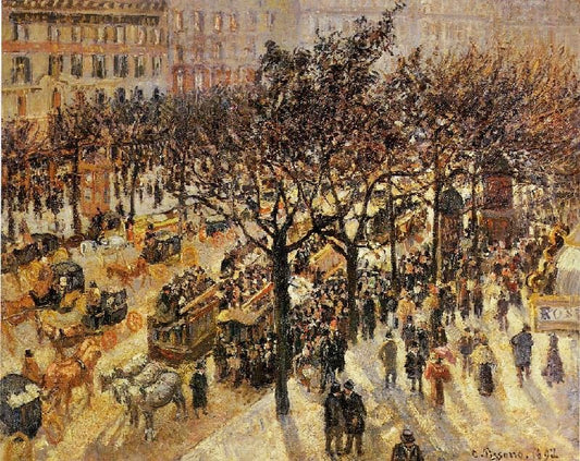 Boulevard Des Italiens: Afternoon by Camille Pissarro