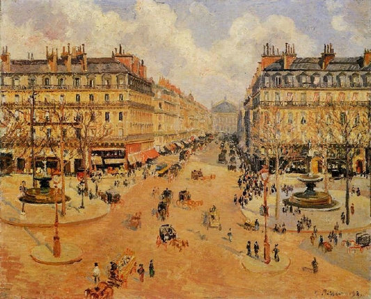 Avenue De L’Opera: Morning Sunshine by Camille Pissarro