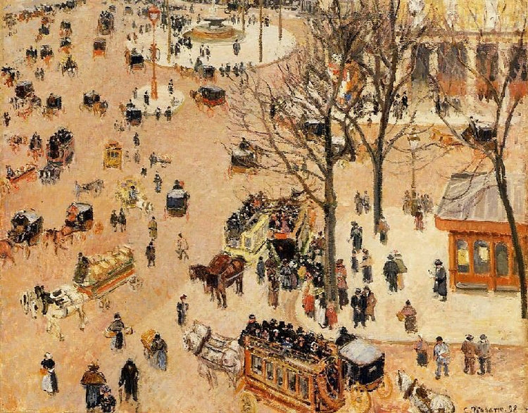 Place Du Theatre Francais by Camille Pissarro