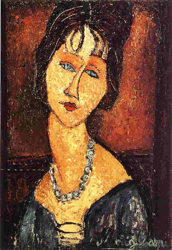 JEANNE HEBUTERNE WITH NECKLACE