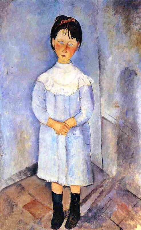 Little Girl In Blue by Amedeo Modigliani